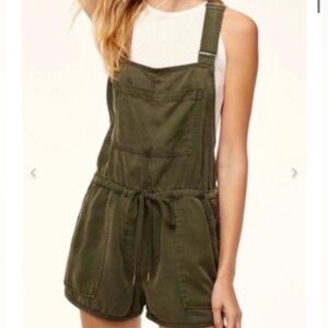 Aritzia Wilfred Free‎ Beatriz Green Overalls Romper Size L